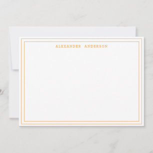 Pequeña Tarjeta de doble borde Apricot profesional moderna