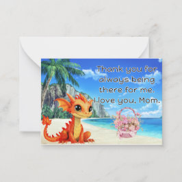 Pequeña Tarjeta de dragón para mamá.