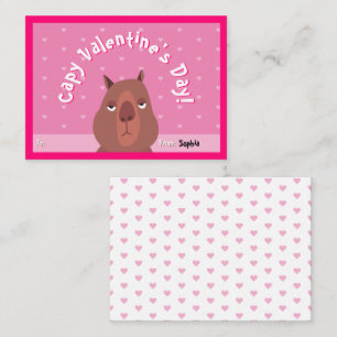 Pequeña Tarjeta de El día de San Valentín de aula Capybara