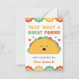 Pequeña Tarjeta de El día de San Valentín de aula Taco par