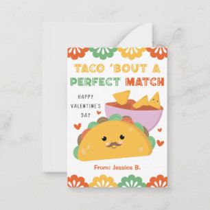 Pequeña Tarjeta de El día de San Valentín de aula Taco par