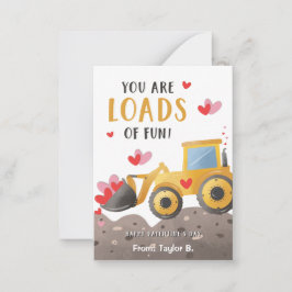 Pequeña Tarjeta de El día de San Valentín de construcción 
