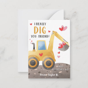 Pequeña Tarjeta de El día de San Valentín de construcción
