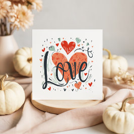 Pequeña Tarjeta de El día de San Valentín de la tipografía