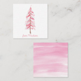 Pequeña Tarjeta de envoltorio de regalo de árbol de navida