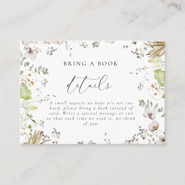 Pequeña tarjeta de envoltura Baby Shower para flor (Anverso)