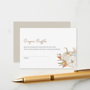 Pequeña tarjeta de envoltura de pañal de calabaza