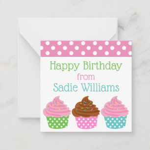 Pequeña Tarjeta de envoltura de regalo personalizada de Po