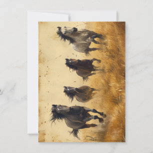 Pequeña Tarjeta de escenas de animales de época