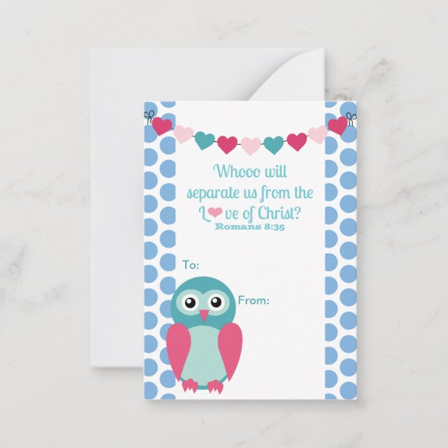 Pequeña Tarjeta de escritura de San Valentín en aula escol (Anverso)