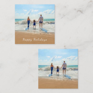 Pequeña Tarjeta de Felices Fiestas Foto y Texto Personaliz