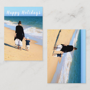 Pequeña Tarjeta de Felices Fiestas personalizada con tu fo