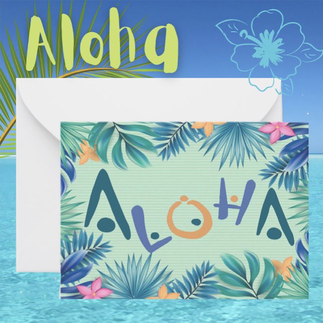 Pequeña Tarjeta de felicitación Aloha de Hawaii (Subido por el creador)