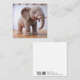 Pequeña Tarjeta de felicitación Crochet Elephant