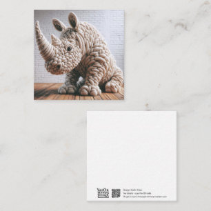 Pequeña Tarjeta de felicitación Crochet Rhino