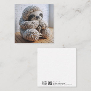 Pequeña Tarjeta de felicitación Crochet Sloth