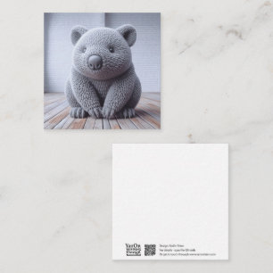 Pequeña Tarjeta de felicitación Crochet Wombat