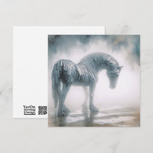 Tarjeta de felicitación de caballos ondulados