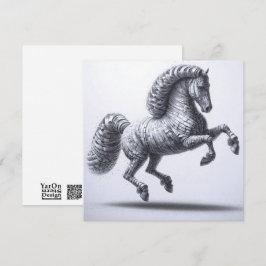 Pequeña Tarjeta de felicitación de caballos Rolling Magazi