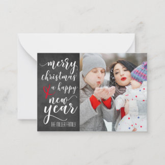 Pequeña Tarjeta de felicitación de fotos de navidad en Cha