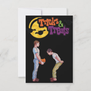 Pequeña Tarjeta de Felicitación de Halloween Gay de Trucos