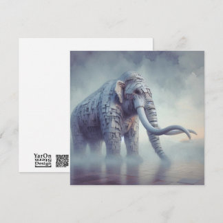 Pequeña Tarjeta de felicitación de mamut ondulado