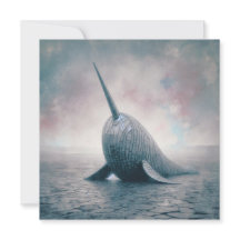 Tarjeta de felicitación de Narwhal corrugada