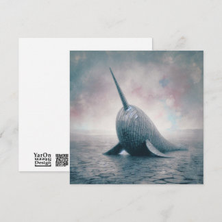 Pequeña Tarjeta de felicitación de Narwhal corrugada