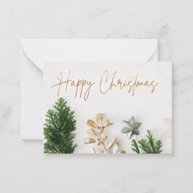 Pequeña Tarjeta de felicitación de Navidad. (Anverso)