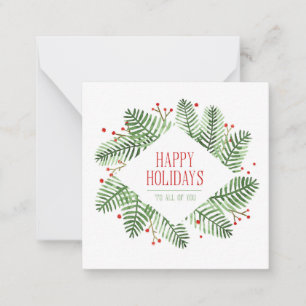 Pequeña Tarjeta de felicitación de Navidad con marco de va