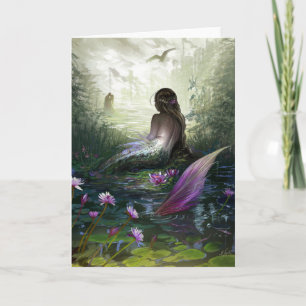 Pequeña tarjeta de felicitación de Sirena