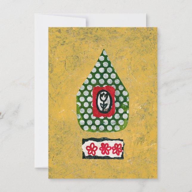 Pequeña tarjeta de felicitación de tulipanes (Anverso)