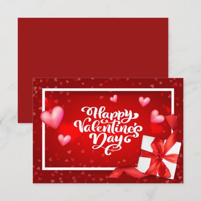Pequeña Tarjeta de felicitación de Valentine (Anverso / Reverso)