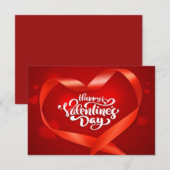 Pequeña Tarjeta de felicitación de Valentine (Anverso / Reverso)