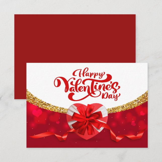Pequeña Tarjeta de felicitación de Valentine (Anverso / Reverso)