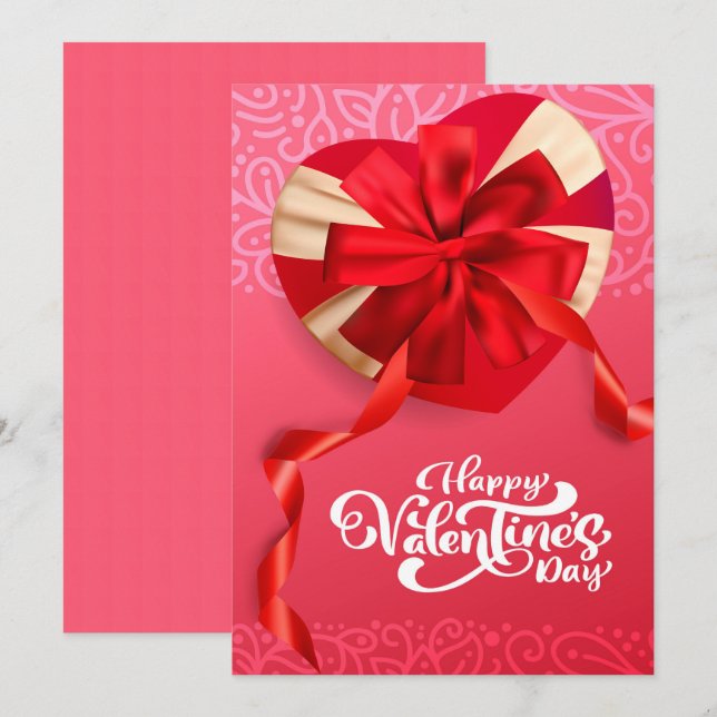 Pequeña Tarjeta de felicitación de Valentine (Anverso / Reverso)