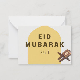 Pequeña Tarjeta de felicitación Eid Mubarak Al Quran