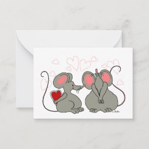 Pequeña Tarjeta de felicitación en blanco de dibujos anima