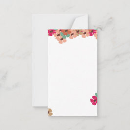 Pequeña Tarjeta de felicitación floral de colores elegante