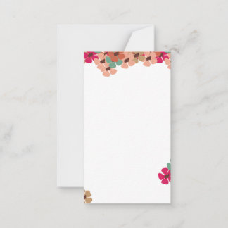 Pequeña Tarjeta de felicitación floral de colores elegante
