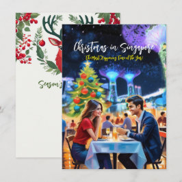 Pequeña Tarjeta de Felicitación 'Navidad en Singapur'