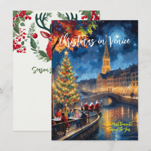 Pequeña Tarjeta de Felicitación 'Navidad en Venecia'