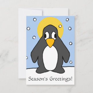 Pequeña Tarjeta de felicitación navideña de Layla's Pengui