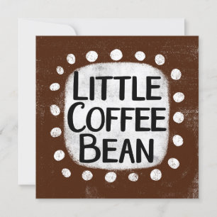 Pequeña tarjeta de felicitación para café