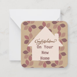 Pequeña Tarjeta de felicitación para estrenar casa: