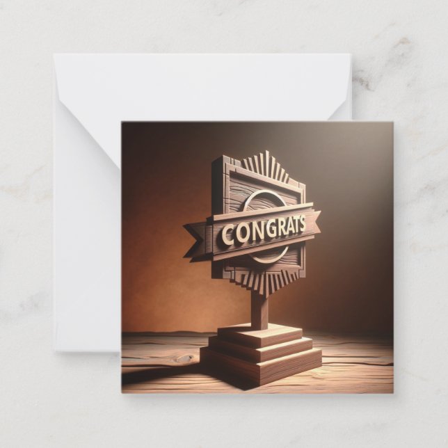 Pequeña Tarjeta de felicitación para felicitaciones (Anverso)