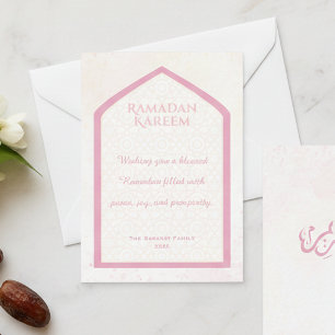 Pequeña Tarjeta de Felicitación Personalizada Ramadan Kare