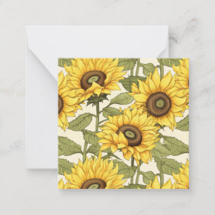 Pequeña Tarjeta de felicitación plana con diseño floral de