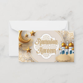 Pequeña Tarjeta de felicitación Ramadan Kareem