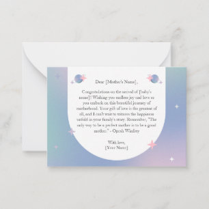Pequeña Tarjeta de felicitaciones de Baby Shower de Celest